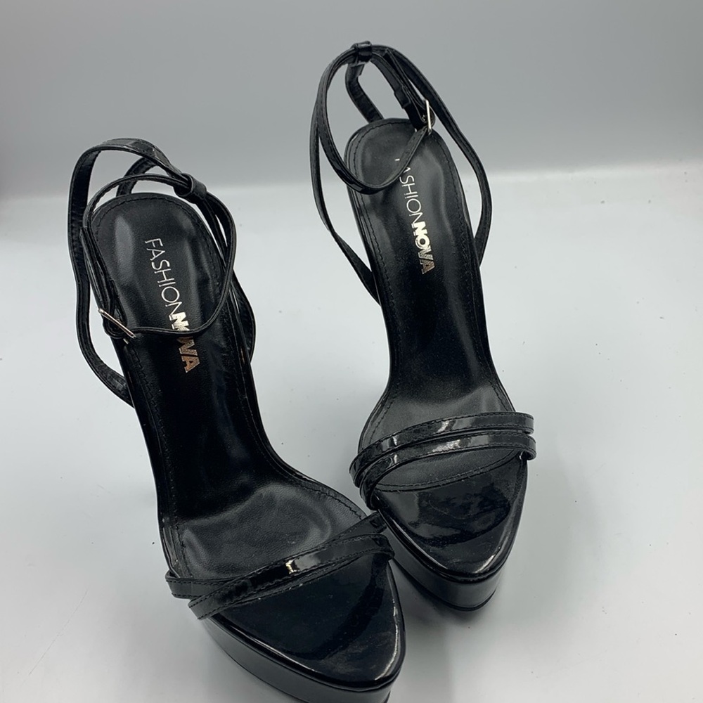 High high heel platform sandals.